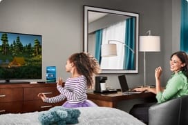 family in hotel